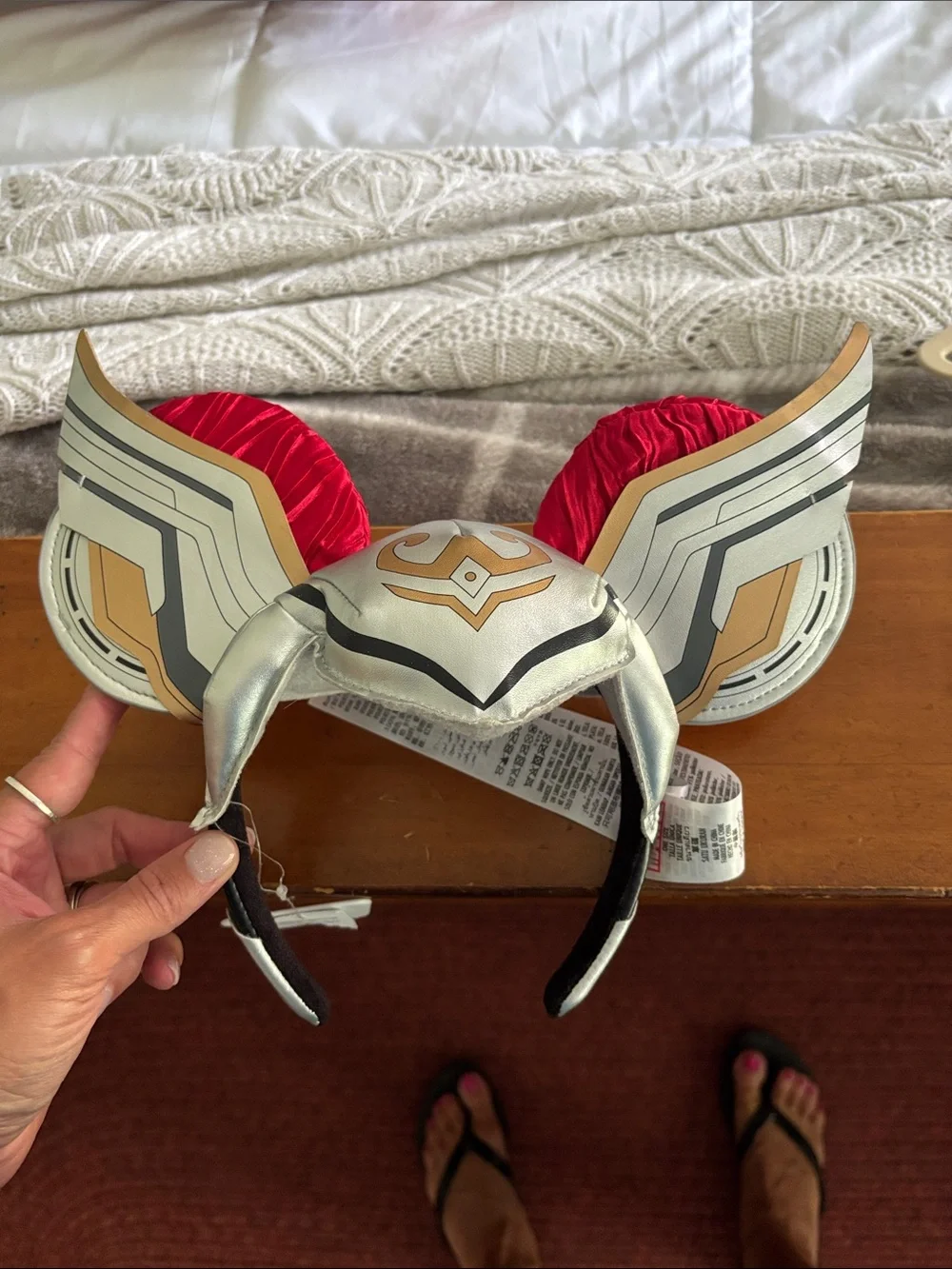 Their Marvel Disney Winged Silver & Red Costume Ear Headband